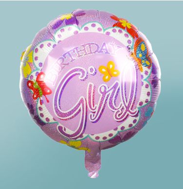 18" Girl Birthday Balloon