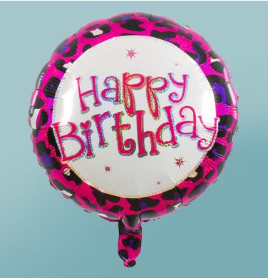 18" Leopard Birthday Balloon