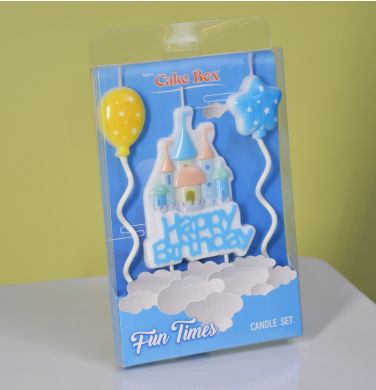 Fun Times Castle Blue Candle Set