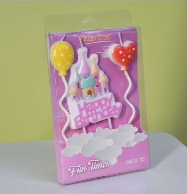 Fun Times Castle Pink Candle Set