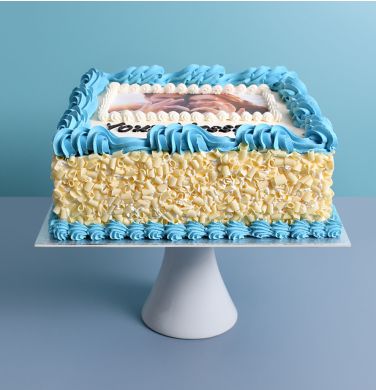 Milk Choc Colour Theme Photo Cake
