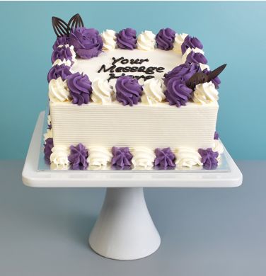 Purple Rose Fan Cake
